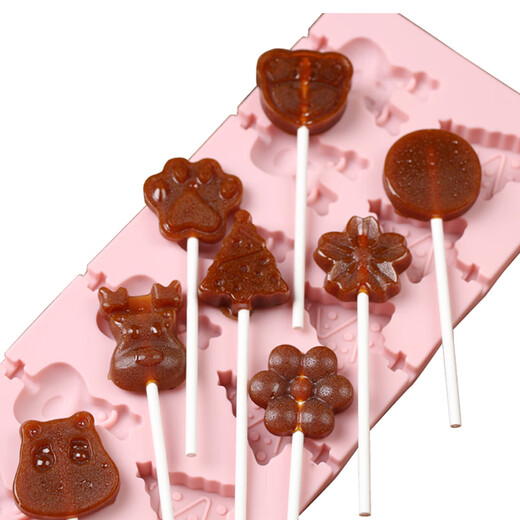Gadat handmade stick mold cartoon homemade cheese stick autumn pear cream DIY material Sydney model cartoon silicone chocolate 12-hole bear head cat claw + bag and silk tie [with lid]