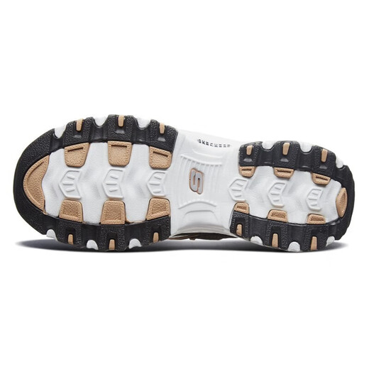 Skechers women's shoes new thick-soled heightened outdoor casual shoes retro studded daddy shoes panda shoes 11979-BKGD 35