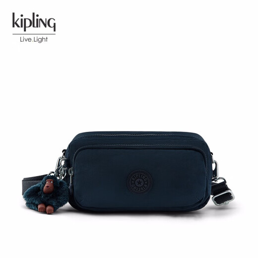 kipling women's lightweight canvas bag new fashion trend waist bag chest bag crossbody bag HOPE dark blue