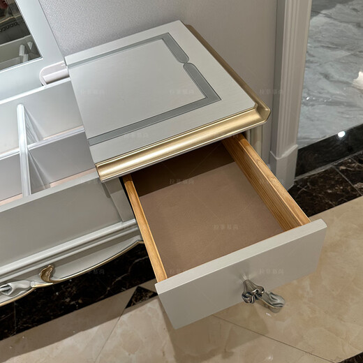 Lafite Mulsanne Tiffany Blue Dressing Table French High-end Villa Master Bedroom Dressing Table European Neoclassical Flip Storage Dressing Table Dressing Stool 1150*490*805