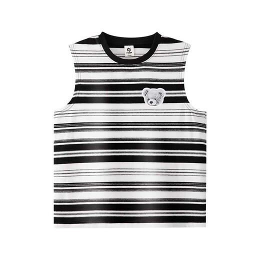 Zuoxi Jungen Weste Sommer dünne Kinder ärmellose T-Shirt 2025 Neue Sportweste Big Kinder Sommer Wear Color Bar 140