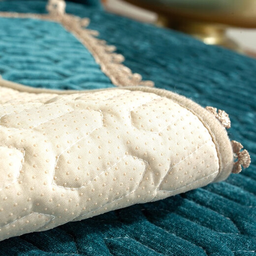 Love the Life Chenille Sofa Cushion Set Four Seasons Universal Sofa Cover Scarf All-in-One Nordic Anti-Slip Sofa Cushion Palace Style Peacock Green 80+20*210cm