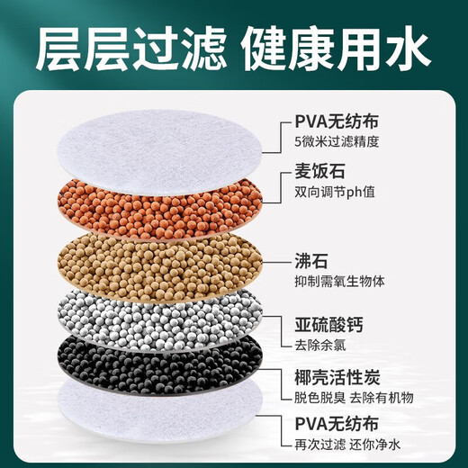 3-pack faucet six-layer filter household faucet anti-splash head medical stone kitchen filter tap water purifier activated carbon water filtration universal water saver pressurized anti-splash 6-layer filter white three-pack