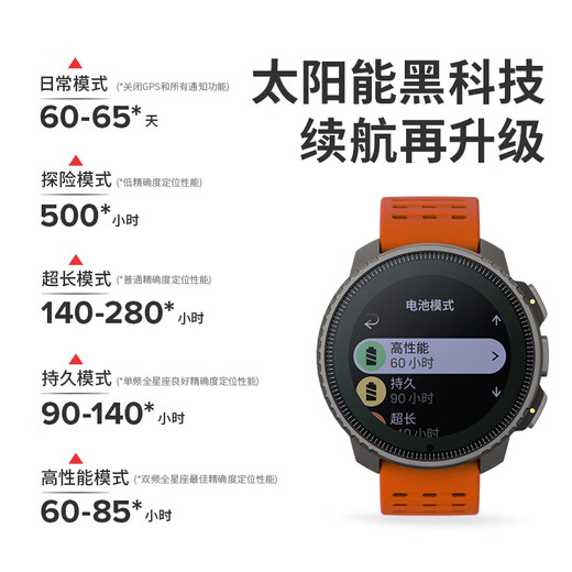 SUUNTO Vertical Outdoor Adventure Mountaineering Hiking Heart Rate Blood Oxygen Sports Smart Watch Titanium Alloy-Force Black