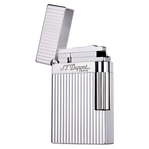 S.T.Dupont French Dupont Lighter Ligne2 silver plated aloud lighter gives boyfriend a birthday gift for men. Vertical pattern 16817