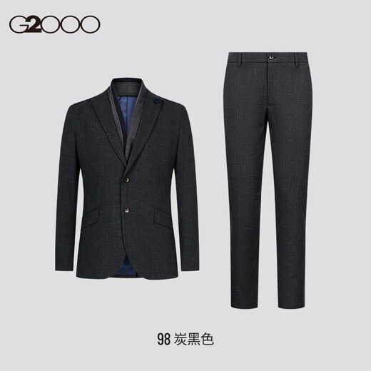 G2000 Men's Wear New Shopping Mall Suit Suit 2025 Autumn and Winter Business Commuting Formal Suit Suit Pants Carbon Black/98/Suit 48