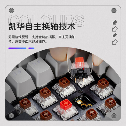 Black Canyon (Hyeku) GK715 104-key wired mechanical keyboard e-sports gaming keyboard pluggable blue backlight Kaihua BOX switches gray black brown switches