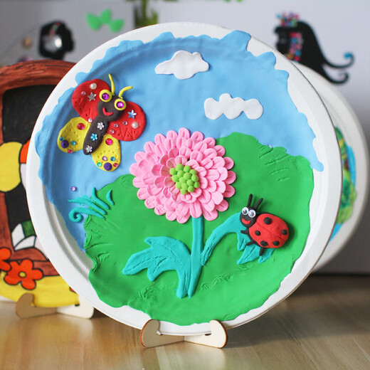 Xubao white paper plate DIY children's art graffiti paper plate painting kindergarten material disposable paper plate cake plate pulp white plate 7 inches 10 pieces 18cm