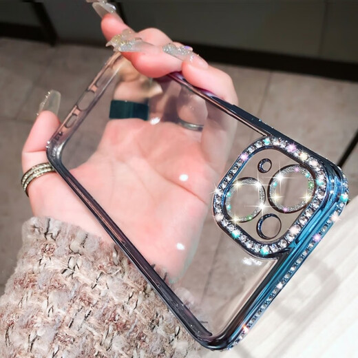 Captain Hook suitable for iPhone 13 mobile phone case with built-in lens film iphone13 promax protective cover lens all-inclusive transparent ultra-thin silicone anti-fall high-end female model light luxury Apple 13 [rose gold-with lens film] with tempered film