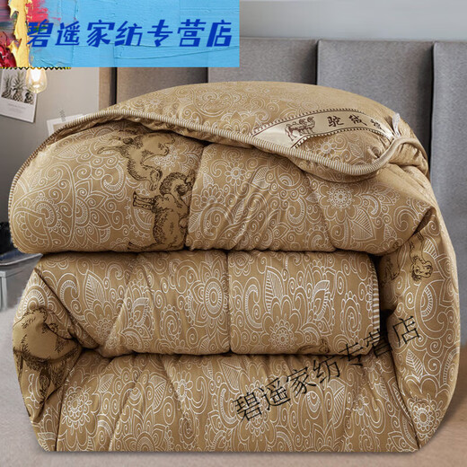 FGHGF thickened warm camel veil quilt quilt quilt core single double spring and autumn dormitory student aristocratic camel velvet 200*230cm thickened 12 Jin [Jin equals 0.5 kg]