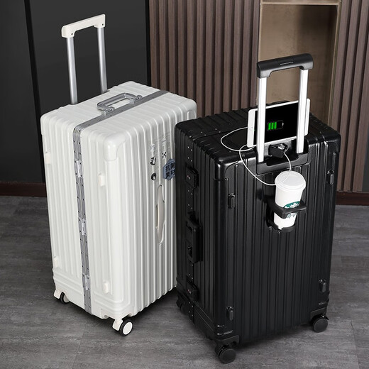Paul Frank Madre de aluminio Muerote de gran capacidad Case de carro de gran capacidad Engrasada Luz de Luz de Luz Universal Wheel Trabajo de viaje de negocios Caja anti-presión Passure Box Yaoyehei/Versión actualizada de 32 pulgadas Caja regular de 33 pulgadas de 33 pulgadas