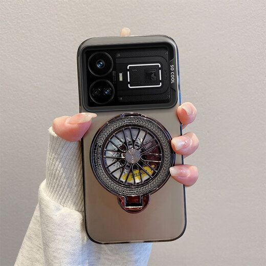 
Peno realme GT5 mobile phone case flash version protective case RMX3888 anti-fall high-end color silver matte [color silver shell] black realme GT5