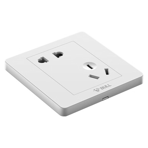 Bull switch socket G07 series 10A oblique five-hole socket G07Z223A ivory white concealed installation