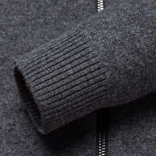 Kangaroo Pure Cardigan Men's Carganan Automne et Hiver Business Casual Knited Trinted Veste For Young Men épaissis Half Turtleneck Grey Pure Grey 170 / L / 110 (recommandé 120-135 Jin [Jin est égal à 0,5 kg]))