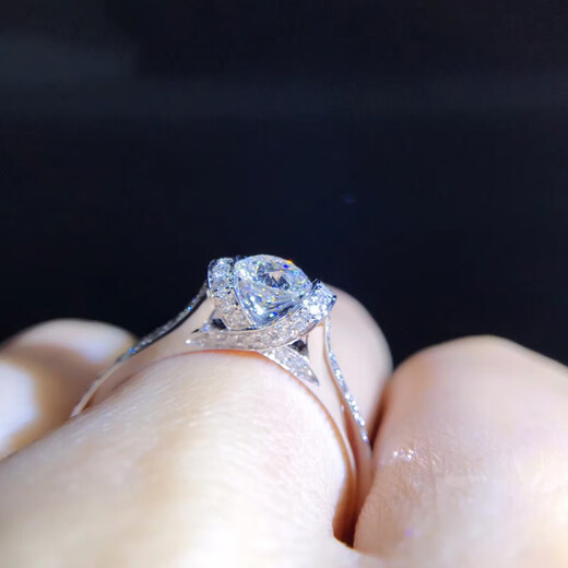 Jiajian Jewelry White 18K Gold Proposal Engagement Wedding Diamond Ring GIA Loose Diamond Ring Customized Luxury Diamond Ring Women 18K Gold GIA Certificate SI/FG 1 Carat + 30 Points Diamond