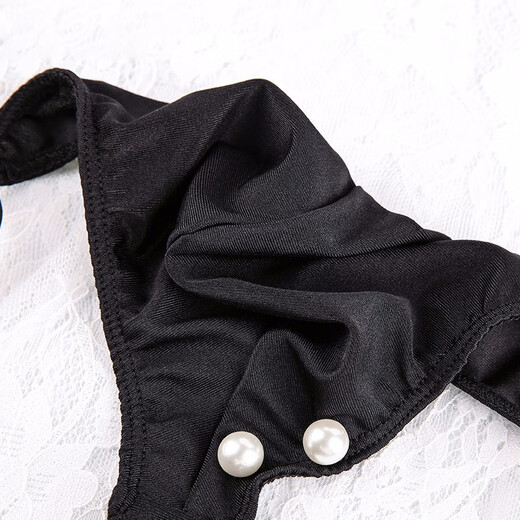 Men's sexy underwear, men's sexy underwear, transparent thong, hair-exposed uniform, lace low-waisted butt exposed 7192