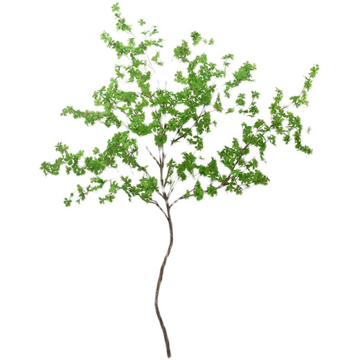 Flower e flow Japanese hanging bell plant simulation green plant landscaping horse drunk wood simulation tree bionic fake green plant decoration potted dry branches 1.2 meters hanging bell branches + straight vase + stone
