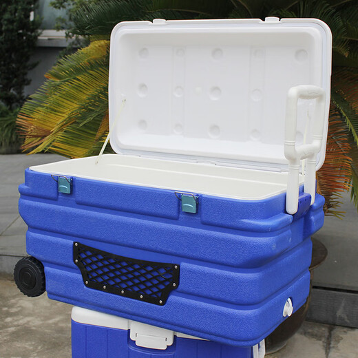 Warm Ice Bear 15-170L outdoor car-mounted sea fishing insulated refrigerator pu fishing stall camping picnic fresher refrigerated 90L wheel (6 sides PU layer