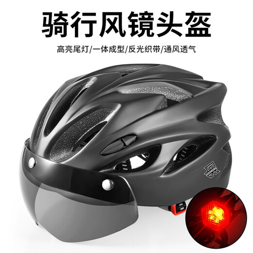 Rgtyo Fahrradhelm integrierter Formbrillen Brillen Radfahr Helm Fahrradhut Männer und Frauen Mountain Road Bike Sicherheitshelm