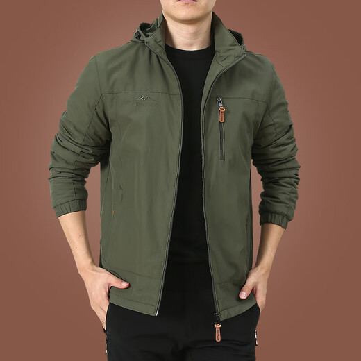 Zhidou Dou Herrenjacke Herbst und Winter plus Samtjacke Herren Winter Casual Clothes 2022 Neue Herren-Top-Herrenkleidung mittleren Alters dicker 9898 Schwarzer abnehmbar