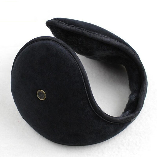 Levison men's earmuffs, earmuffs, winter plush earmuffs, men's winter back-worn thickened warm earmuffs, black suede earmuffs