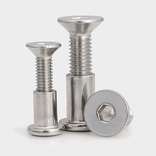 Weiwang 304 stainless steel mother-in-law rivets locking screws countersunk head hexagonal bolts plywood fixed furniture connection screws M6*10 (5 sets)