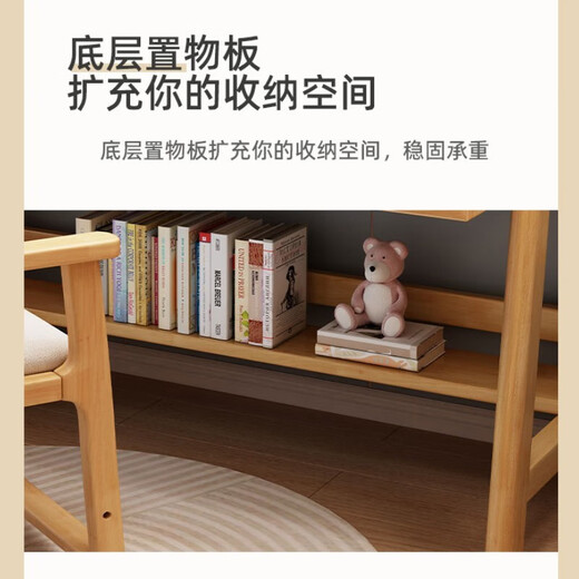Zhengmu Feng, available in stock, solid wood desk can be lifted, simple home bedroom, office desk, computer desk, study table, walnut color single table, solid wood can be lifted, 100*60*135cm, double drawer