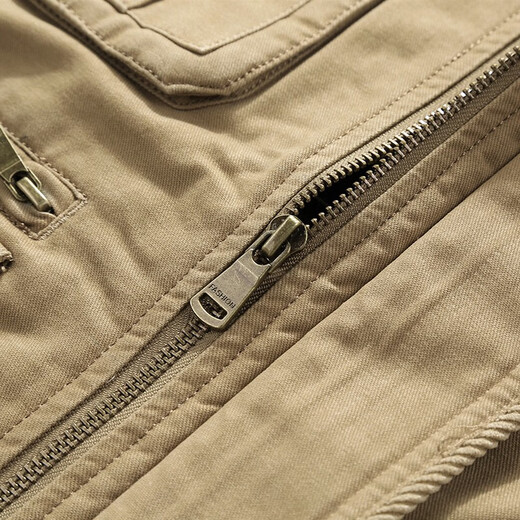 JP男装加绒棉马甲连帽休闲厚款背心多口袋9858 军绿色 L(125斤-140斤)