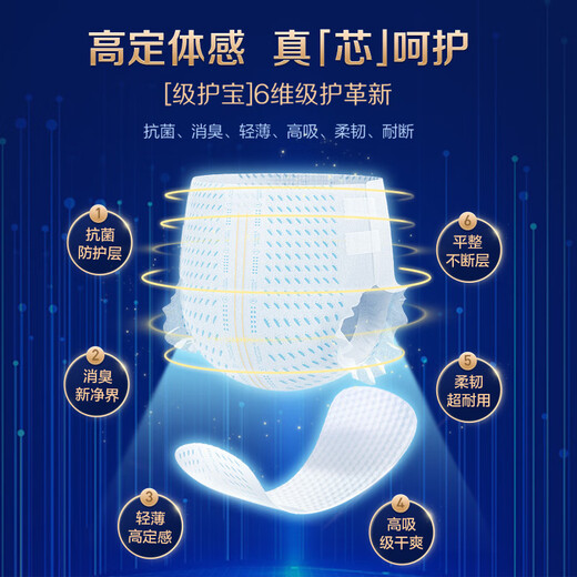 Elderjoy Grade Baby Protective Adult Diapers L3 Piece Hips 95-120cm Odor Suppressing Antibacterial Diapers Maternity Pants Trial Pack