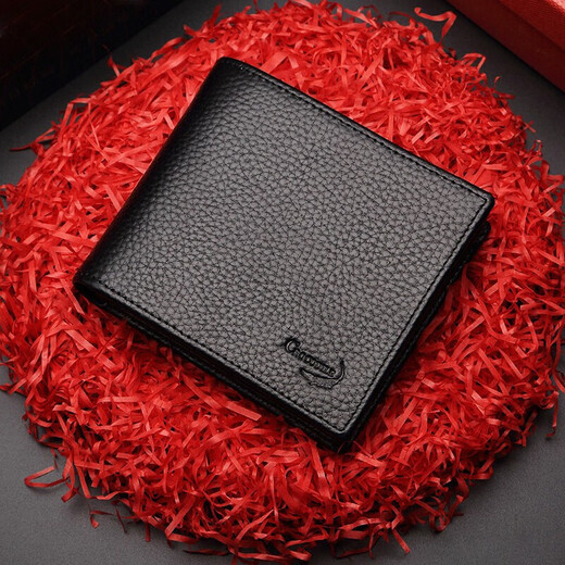 Crocodile Shirt Men's Simple Top Layer Cow Hide Cow Wallet Men Horizontal Ticket Clip Clip 14689 pour le petit ami