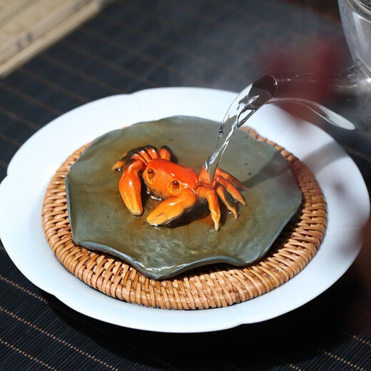 Fuyaji Purple Clay Color Changing Tea Pet Purely Handmade Boutique Bafang Laicai Crab Tea Play Ornaments