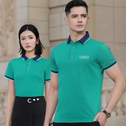 蔚印polo衫定制印logo工作服文化衫翻领工衣棉短袖t恤工服夏季订制男 9902白色 2XL
