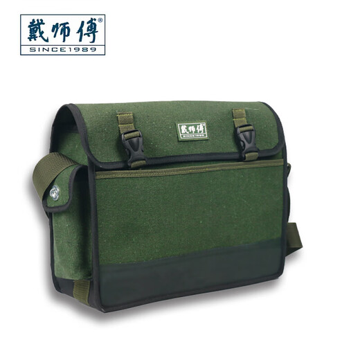 OTHER Master Dai electrician tool bag canvas thickened multi-functional repair and installation tool bag wear-resistant portable trumpet wood multi-functional green medium size length 40 width 14 height 30