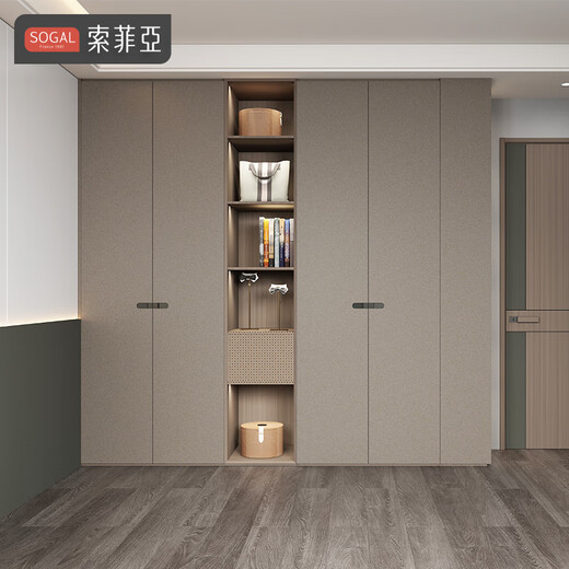 Sophia Wardrobe Bedroom Furniture Integrated Wardrobe Cabinets Swing Door Wardrobe Bedside Table Combination Cloakroom Whole House Customized Customized Gold