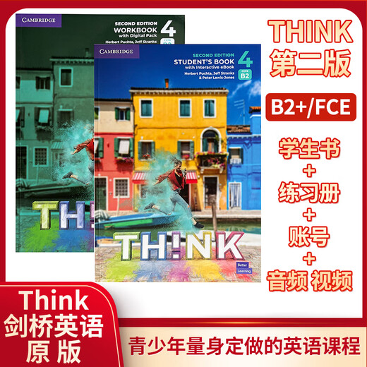 北京发货 新版原版第二版剑桥中学英语Think Starter 12345级课本+练习册+在线账号 送音频视频测试答案 正版现货 12-18岁英语教材 进口版 KET PET FCE考试用书 2级 课