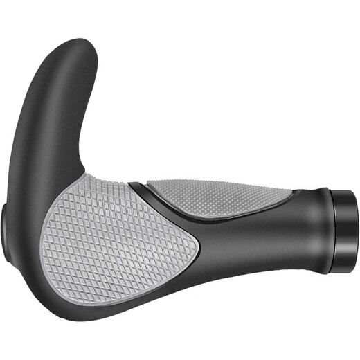 Bicycle handlebar cover silicone mountain bike deputy handlebar universal bicycle grip cover cow and sheep horn handle cover accessories one-piece meat ball handlebar cover with deputy handlebar black