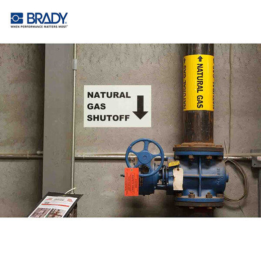 贝迪 BRADY BBP85标签打印机 8英寸 B-595 管道标识 设备标识 户内/户外胶带 13557 黑色