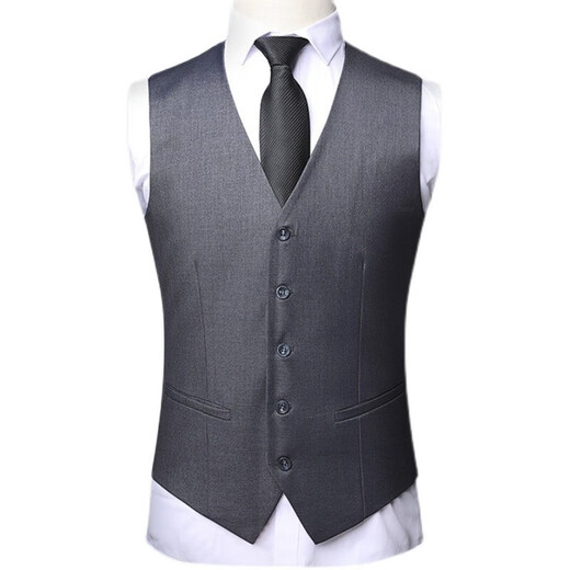 Hengyuanxiang suit men's business work professional formal wear groomsmen wedding three-piece suit men's suit casual men's 502 gray two-button (suit) 170 recommended 105-120 Jin Jin equals 0.5 kg