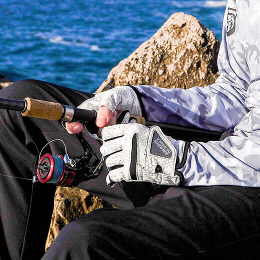 Amadeus Degora Fishing Gloves Men's Summer Special Lua Dew Three-Finger Sunscreen Gloves Anti-thorn Sea Fishing Fly Knock Sparkling Yellow M