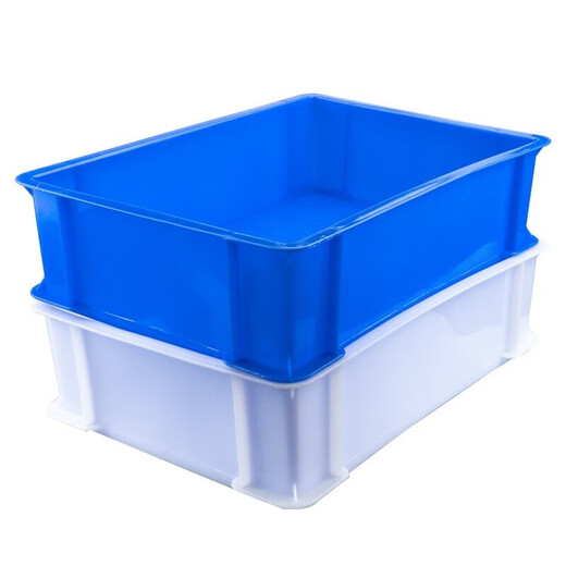 Jingulao Logistics turnover box Thickened plastic tool parts box storage box No. 1 blue 710*455*180mm KZS-698