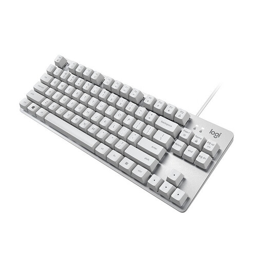 罗技（Logitech） K835 机械键盘 电竞游戏电脑办公有线紧凑84键便携版键盘 K835白色  青轴