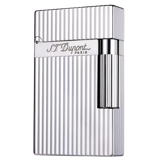 S.T.Dupont French Dupont Lighter Ligne2 silver plated aloud lighter gives boyfriend a birthday gift for men. Vertical pattern 16817