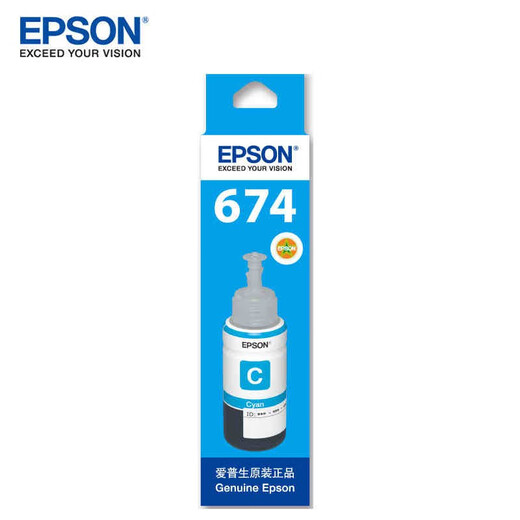 Epson Original 674 Ink L801 805 810 850 1800 Принтер чернила картридж 674 голубые чернила оригинальные чернила