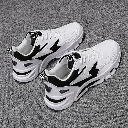 
Hanchen youth sports shoes big boys shoes autumn and winter plus velvet warm junior high school boys cotton shoes casual running shoes 9928 white (leather waterproof) 38