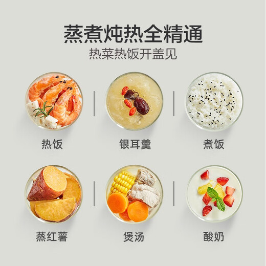 SUPOR Electric Heating Lunch Box 1.5L Double Layer Four Bile Portable Office Worker Steaming Rice Container Plugable and Insulated DH24FC813