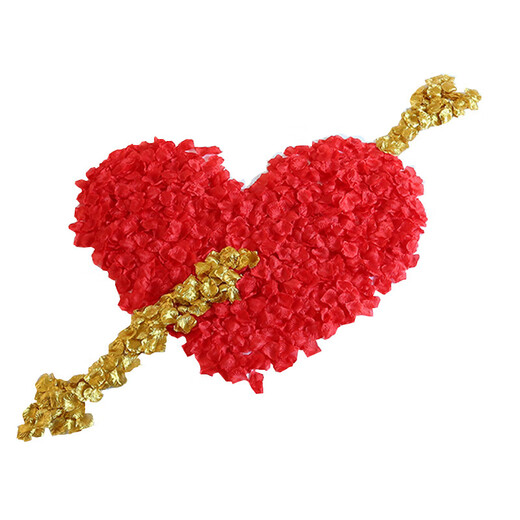 Liuying (liuying) artificial rose petals wedding confession decoration hand-spreading flowers Valentine's Day proposal making romantic wedding room decoration supplies big red pack (about 100 pieces)