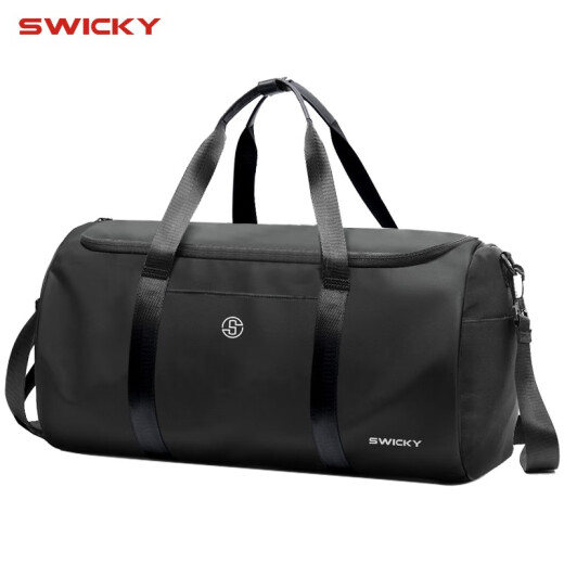 SWICKY Ruichi's new ozone disinfection fitness bag travel bag handbag men's sports short-distance mountaineering luggage bag women's cross-body large-capacity clothes bag black wet and dry separation [68% of people chose]