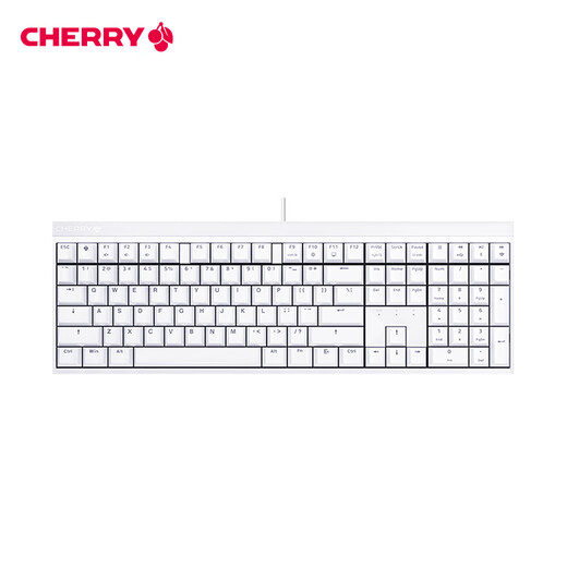 CHERRY Cherry MX2.0S Mechanical Keyboard Gaming Keyboard Office Keyboard Computer Keyboard Full Size Keyboard Wired Keyboard Cherry No Steel Structure White Tea Roller