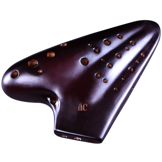 
Three-tube ac ocarina, 3-tube mid-tone C-module air sound performance level wide range pottery flute student adult musical instrument Three-tube AC [smoked] [alloy box containing aluminum] with smoked and burning flavor