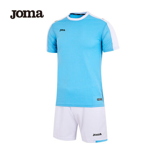 JOMA【可定制】joma足球服男子新款运动套装男短袖上衣比赛训练球衣定 曼城兰/白 L